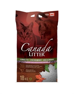 Канадский комкующийся наполнитель Запах на замке с ароматом лаванды 18 кг Canada litter