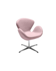Кресло swan chair пудровый искусственная замша розовый 70x95x61 см Bradexhome