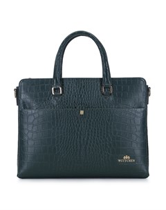 Женская сумка для ноутбука 13 из кожи с крокодиловой текстурой Wittchen