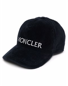 Вельветовая кепка с вышитым логотипом Moncler