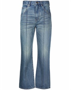 Укороченные джинсы с завышенной талией Saint laurent