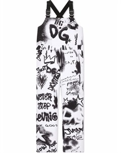 Лыжные брюки с принтом граффити Dolce & gabbana kids