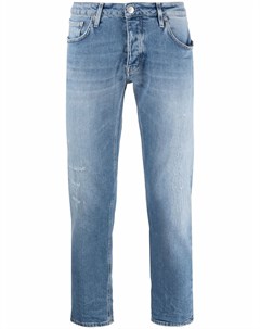 Укороченные джинсы с эффектом потертости Haikure