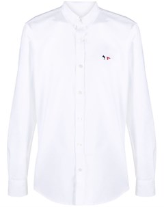 Рубашка с вышитым логотипом Maison kitsuné