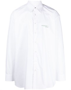 Рубашка с длинными рукавами и вышитым логотипом Raf simons