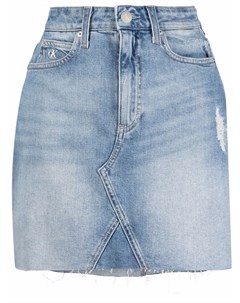 Джинсовая мини юбка с завышенной талией Calvin klein jeans