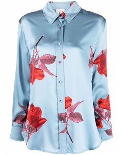 Шелковая рубашка с цветочным принтом L' autre chose