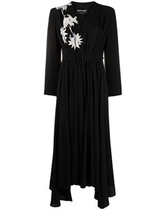 Платье миди с цветочным принтом и длинными рукавами Giorgio armani