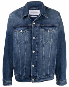 Джинсовая куртка с эффектом потертости Calvin klein jeans