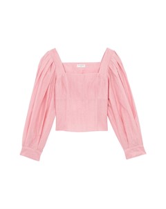 Розовая льняная блузка Sandro