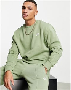 Масляно зеленый флисовый свитшот Club Nike