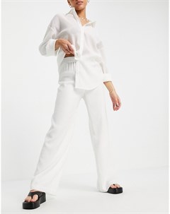 Белые брюки свободного кроя от комплекта Na-kd