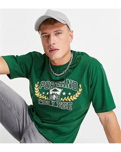 Зеленая oversized футболка с принтом Portland эксклюзивно для ASOS Only & sons