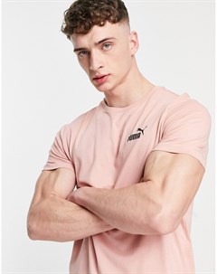 Розовая футболка с логотипом Essentials Puma