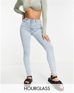 Моделирующие облегающие зауженные джинсы с завышенной талией выбеленного оттенка Asos design