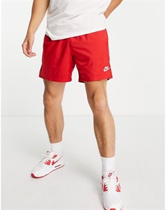 Красные тканые шорты Club Nike