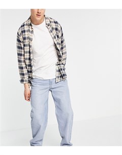 Выбеленные светло голубые свободные джинсы в стиле 90 х New look