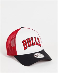 Черно бело красная кепка Chicago Bulls New era