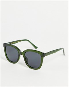 Женские солнцезащитные очки с круглой оправой темно зеленого цвета Billy A.kjaerbede