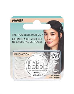 Заколка для волос Crystal Clear с подвесом 3 шт Waver Invisibobble