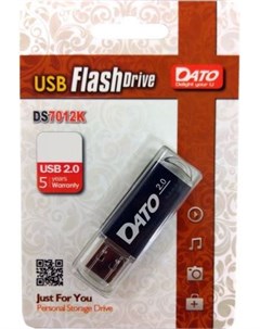 Флеш Диск 16Gb DS7012 DS7012K 16G USB2 0 черный Dato