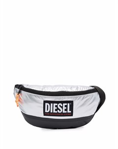 Поясная сумка с эффектом металлик и нашивкой логотипом Diesel