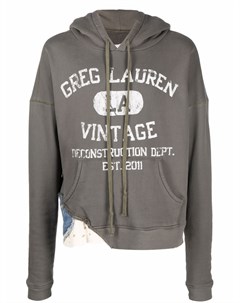 Худи в технике пэчворк с логотипом Greg lauren