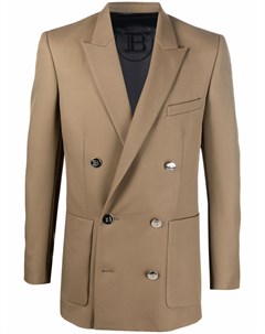 Двубортный шерстяной пиджак Balmain