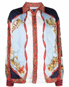 Стеганая куртка рубашка с графичным принтом Philosophy di lorenzo serafini