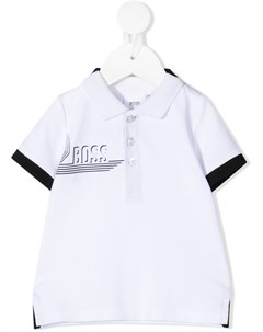 Рубашка поло с контрастной отделкой и логотипом Boss kidswear