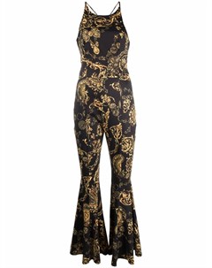 Расклешенный комбинезон с принтом Baroque Versace jeans couture