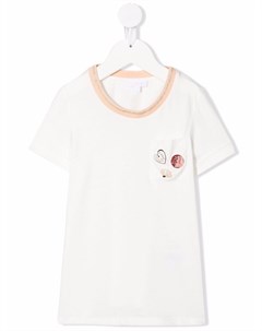 Футболка с нашивкой логотипом Chloé kids