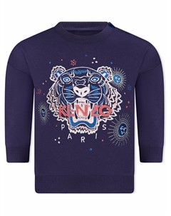 Джемпер с вышивкой и круглым вырезом Kenzo kids