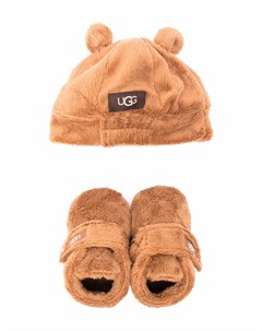 Комплект из шапки и ботинок из искусственного меха Ugg kids