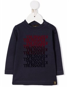 Футболка с тисненым логотипом Trussardi junior