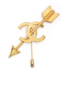 Брошь 1990 х годов с логотипом CC Chanel pre-owned