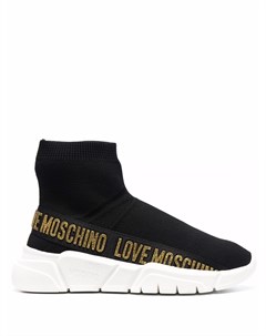 Кроссовки с тисненым логотипом Love moschino