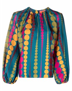 Шелковая блузка с абстрактным принтом La doublej