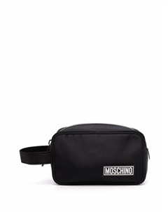 Мини сумка с нашивкой логотипом Moschino