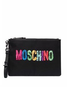 Клатч с логотипом Moschino