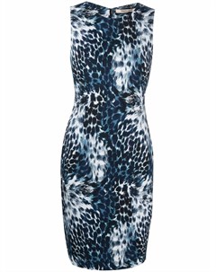 Приталенное платье с леопардовым принтом Roberto cavalli