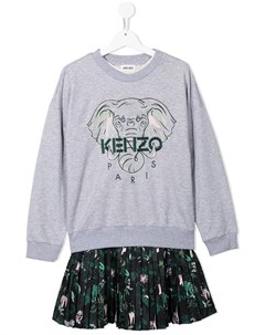 Платье свитер с логотипом Kenzo kids
