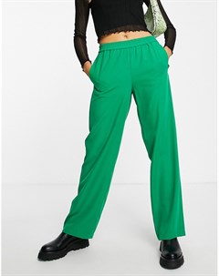Ярко зеленые классические брюки Jjxx