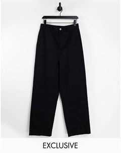 Черные брюки с декоративными швами в стиле 90 х Unisex Collusion