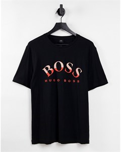 Черная футболка с логотипом 1 Boss athleisure