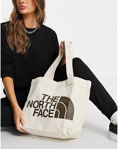 Хлопковая сумка тоут кремового цвета с логотипом Logo Cotton The north face