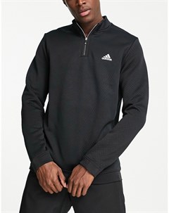 Черный свитшот с молнией длиной 1 4 Adidas golf