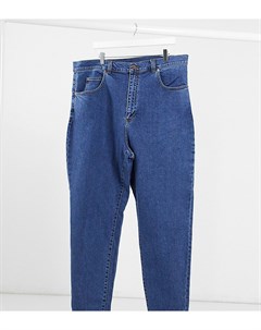 Синие выбеленные джинсы в винтажном стиле с завышенной талией Nora Dr denim plus
