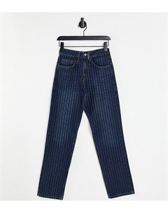 Прямые джинсы в стиле 90 х в тонкую полоску Unisex Collusion
