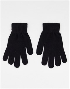 Черные вязаные перчатки Boardmans